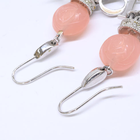 Earrings Logo Silver-Tone Metal
