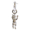 Single Earring Hoop Silver-Tone Metal