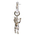 Single Earring Hoop Silver-Tone Metal