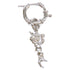 Single Earring Hoop Silver-Tone Metal