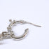 Single Earring Hoop Silver-Tone Metal
