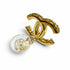 CC Logo Clip-On Earrings Metal Gold-Tone Metal
