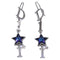 Dangle Earrings Logo Dangle Silver-Tone Metal