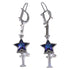 Dangle Earrings Logo Dangle Silver-Tone Metal