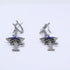 Dangle Earrings Logo Dangle Silver-Tone Metal
