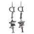 Dangle Earrings Logo Dangle Silver-Tone Metal