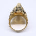 Lion Head Ring Metal with Crystal