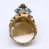 Lion Head Ring Metal with Crystal