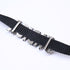Choker Necklace Metal With Rhinestone And Grosgrain Ribbon Black And Multicolor