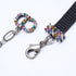 Choker Necklace Metal With Rhinestone And Grosgrain Ribbon Black And Multicolor