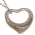 Open Heart Pendant Necklace Sterling Silver 14mm