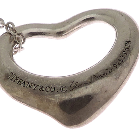 Open Heart Pendant Necklace Sterling Silver 14mm