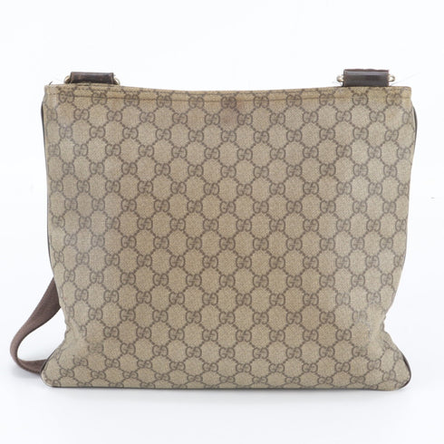 Zip Top Messenger Bag GG Coated Canvas Large