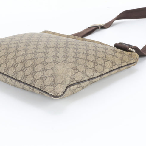 Zip Top Messenger Bag GG Coated Canvas Large