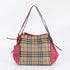 Canterbury Tote Horseferry Check Canvas and Leather Small