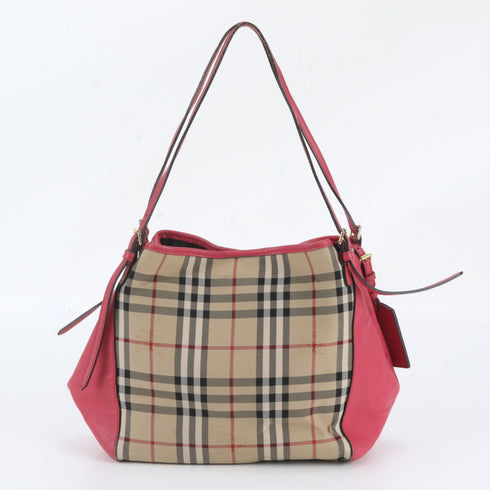 Canterbury Tote Horseferry Check Canvas and Leather Small