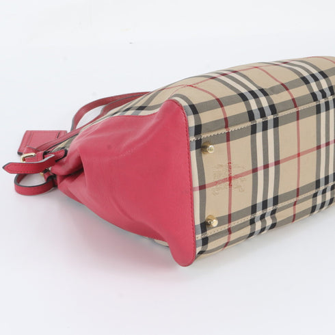 Canterbury Tote Horseferry Check Canvas and Leather Small