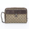 Buckle Backpack GG Coated Canvas with Leather Medium