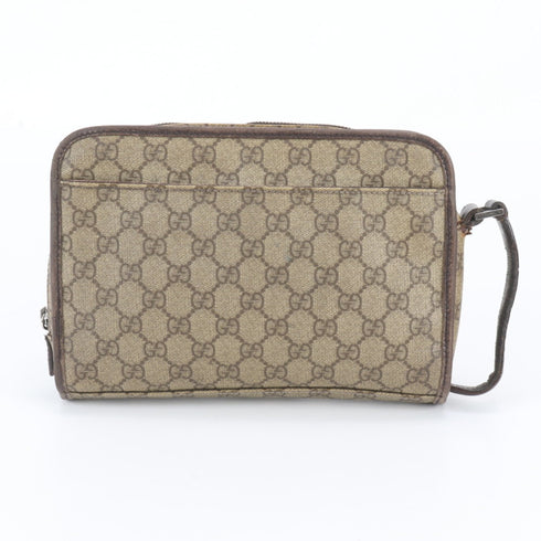 Buckle Backpack GG Coated Canvas with Leather Medium