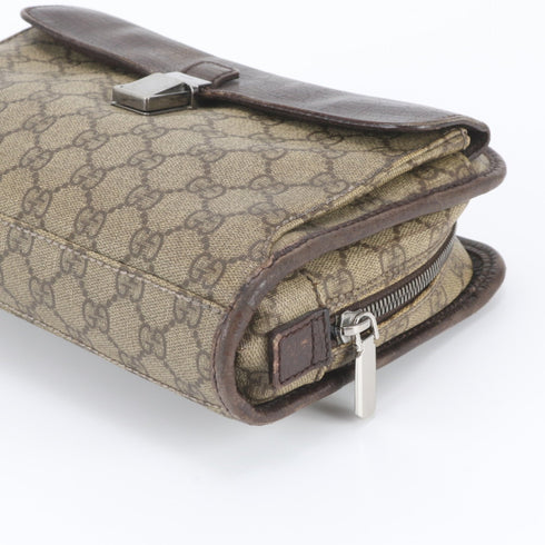 Buckle Backpack GG Coated Canvas with Leather Medium