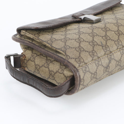 Buckle Backpack GG Coated Canvas with Leather Medium