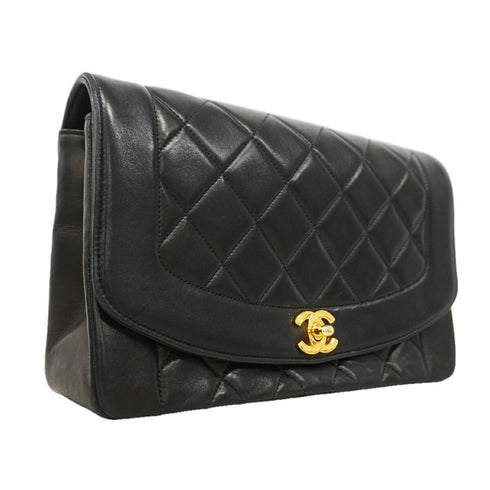 Vintage Diana Flap Bag Quilted Lambskin Medium