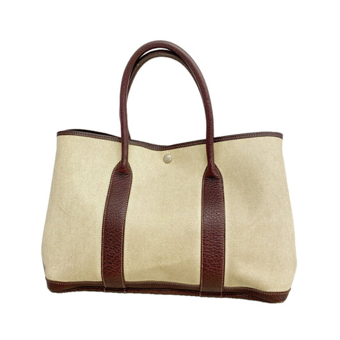 Garden Party Tote Toile and Leather 36