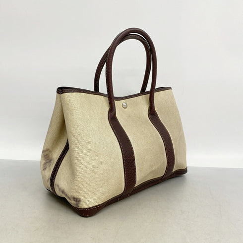 Garden Party Tote Toile and Leather 36