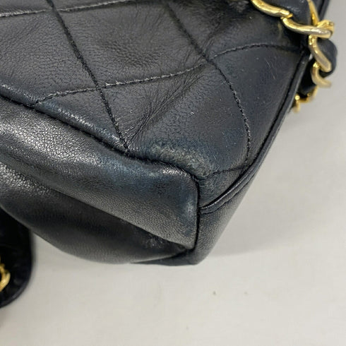 Vintage Front Pocket Shoulder Bag Quilted Lambskin Medium