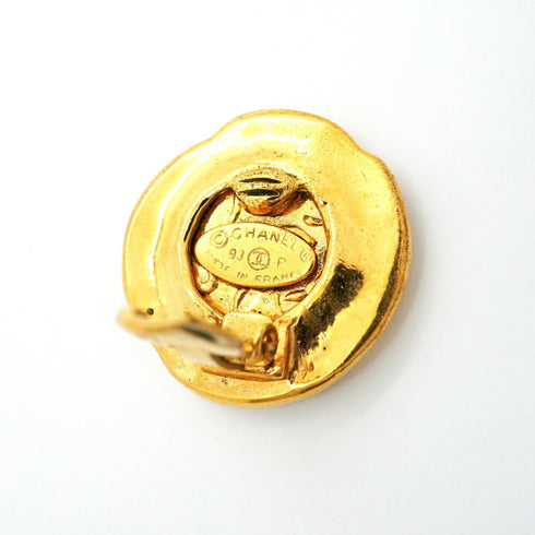CC Logo Clip-On Earrings Metal Gold-Tone Metal