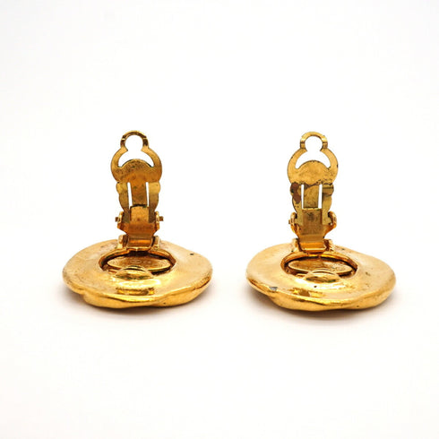 CC Logo Clip-On Earrings Metal Gold-Tone Metal