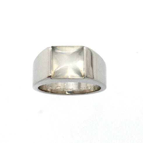 Band Ring 18K White Gold with Moonstone