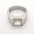 Band Ring 18K White Gold with Moonstone