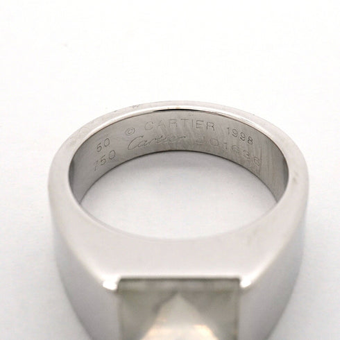 Band Ring 18K White Gold with Moonstone