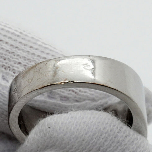 Band Ring 18K White Gold with Moonstone
