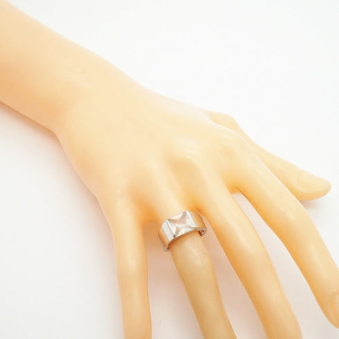 Band Ring 18K White Gold with Moonstone