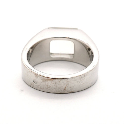 Band Ring 18K White Gold with Moonstone