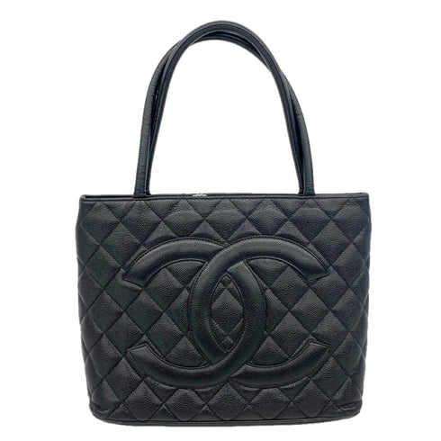 Medallion Tote Quilted Caviar