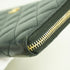 Zip Around Wallet Quilted Caviar Long