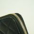 Zip Around Wallet Quilted Caviar Long