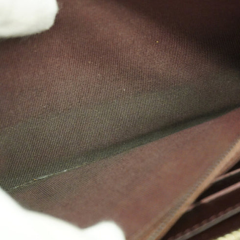 Zip Around Wallet Quilted Caviar Long
