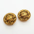 CC Logo Circle Clip-On Earrings Metal Gold-Tone Metal