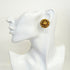 CC Logo Circle Clip-On Earrings Metal Gold-Tone Metal