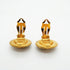 CC Logo Circle Clip-On Earrings Metal Gold-Tone Metal