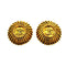 CC Logo Circle Clip-On Earrings Metal Gold-Tone Metal