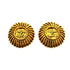 CC Logo Circle Clip-On Earrings Metal Gold-Tone Metal