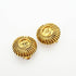 CC Logo Circle Clip-On Earrings Metal Gold-Tone Metal