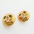 CC Logo Circle Clip-On Earrings Metal Gold-Tone Metal