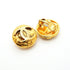 CC Logo Circle Clip-On Earrings Metal Gold-Tone Metal