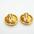 CC Logo Circle Clip-On Earrings Metal Gold-Tone Metal